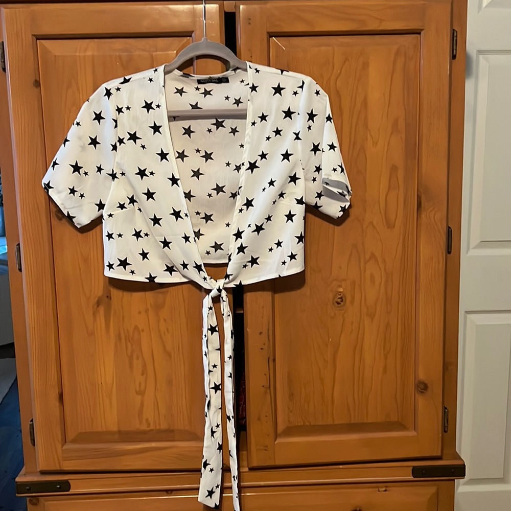 Nasty Gal patriotic crop top